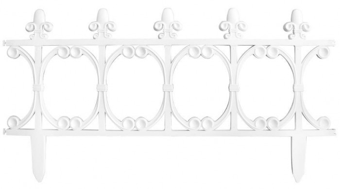 Fence Gardens F755, 64x34 cm, plastic, alb, mini gard decorativ