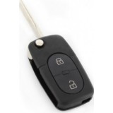 Audi - carcasa cheie tip briceag 2+1 butoane cu buton panica si baterie CR 2032