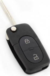Audi - carcasa cheie tip briceag 2+1 butoane cu buton panica si baterie CR 2032 foto