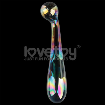 Dildo Sticla Twilight Gleam Glass Dildo- Alluring Arc, Transparent, 17 cm foto