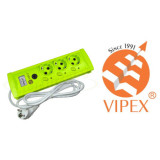 Vipex 43014 Prel protectie la suprasarcina si supratensiune (3&times;1,5mm) 3P 5m intrerupator