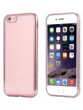 Cumpara ieftin Husa iPhone 7 MyStyle Rose Gold Electroplating cu Diamante, Silicon, Rezistenta la Socuri si Zgarieturi