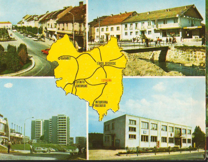 CPI B14014 CARTE POSTALA - TG SECUIESC, COVASNA, SF GHEORGHE, INTORSURA BUZAULUI