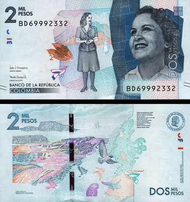 Columbia 2019 - 2000 pesos UNC foto
