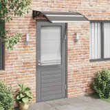Copertina Usa/Fereastra vidaXL, 120x100cm, Policarbonat, Negru/Maro, Protectie Ploaie/Soare, Montaj Facil