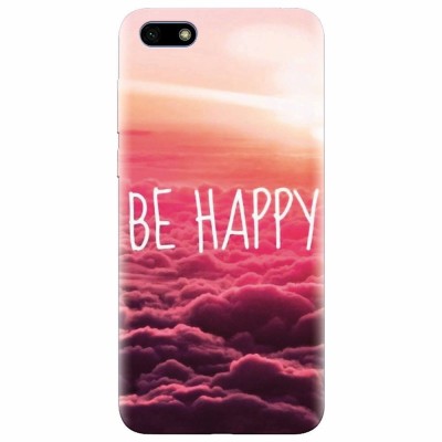 Husa silicon pentru Huawei Y5 Prime 2018, Be Happy Puffy Clouds foto