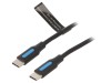 Cablu USB 2.0 USB C 2m Negru, Vention