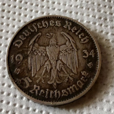 Germania - 5 Reichsmark 1934 D - Argint
