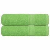 vidaXL Prosoape de m&acirc;nă 2 buc Verde măr 50x100 cm 360 g/m&sup2; 100% bumbac