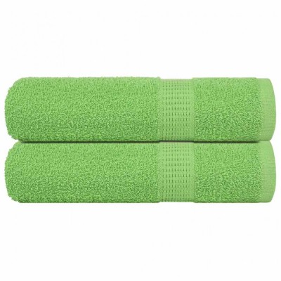 vidaXL Prosoape de m&amp;acirc;nă 2 buc Verde măr 50x100 cm 360 g/m&amp;sup2; 100% bumbac foto
