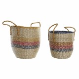 Cumpara ieftin Set de Coșuri DKD Home Decor Portocaliu Verde Iarbă de mare (35 x 22 x 46 cm) (2 pcs)