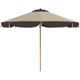 Outsunny Umbrelă de Soare cu UPF 50+ și 8 spițe, &Phi;2,66x2,34 m, Bej | Aosom Romania