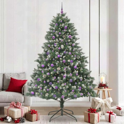 vidaXL Brad de Crăciun artificial cu 300 LED Verde 160 x 160 x 240 cm 3395263 foto