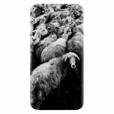 Husa silicon pentru Apple Iphone 4 / 4S, Sheep foto