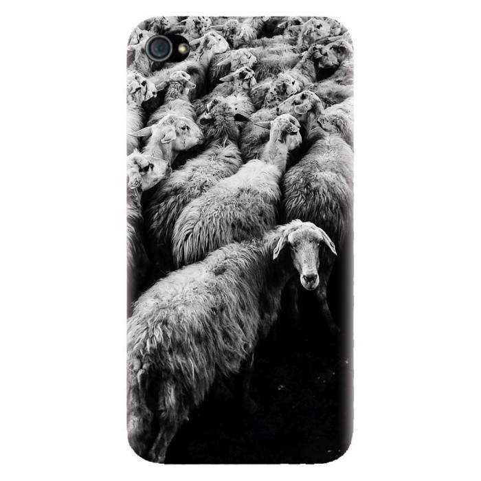 Husa silicon pentru Apple Iphone 4 / 4S, Sheep
