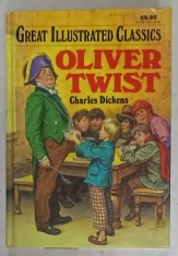 OLIVER TWIST by CHARLES DICKENS , adapted by MARIAN LEIGHTON , illustrations by RIC ESTRADA , 1989 foto