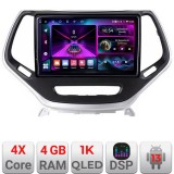 Navigatie Jeep Cherokee 2014-2019 A-248 4+64 InCell Display 1K Android Waze USB Navigatie Internet Youtube Radio
