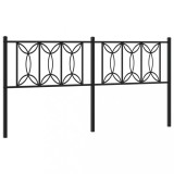 Cumpara ieftin Tablie de pat metalica, negru, 180 cm