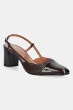 Jonak pantofi de piele DHAPOP VERNIS/CUIR culoarea negru, cu toc drept, cu toc deschis, 3300259