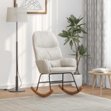 vidaXL Scaun Balansoar Catifea Alb Crem 70x79x105cm, Relaxare, Living/Birou, Confortabil, Design Modern, Capacitate 110kg