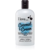 I Love Coconut &amp; Cream Ulei gel de duș și baie 500 ml