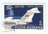 Romania, LP 722/1970, 50 de ani de aviatie civila in Romania, eroare 1, obl., Stampilat