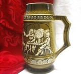 HALBA PORTELAN SITZENDORFER BAVARIA CU MODEL IN RELIEF CU SCENE DE HAN ANUL 1954 20 CM