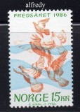 NORVEGIA 1986, Fauna, Pasari, serie neuzata, MNH