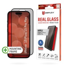 Folie pentru iPhone 16 Pro - Displex Real Glass Privacy Full Cover - Black foto