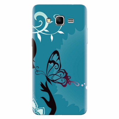 Husa silicon pentru Samsung Grand Prime, Blue Butterfly foto