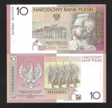 POLONIA 10 ZLOTI / ZLOTYCH 2008 - P - 179 , 90 Ani de la Redobandirea Independentei , UNC , necirculata , in Folder Bancar