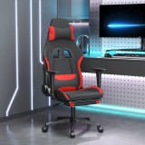 Scaun de gaming cu suport picioare, negru si rosu, textil GartenMobel Dekor, vidaXL