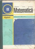 Manual Matematica clasa a IX-a Constantin Nastasescu Editura Didactica si Pedagogica 1981