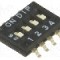 Intrerupator DIP, 2 pozitii, montare SMT, 4 sectiuni, CANAL ELECTRONIC - DHN-04F-T-V