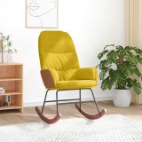Scaun Balansoar Catifea Galben vidaXL, 70x79x105 cm, Relaxare Confortabila, Design Modern