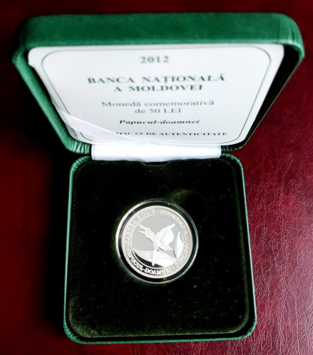 MOLDOVA - Papucul -doamnei - 50 Lei 2012 - Argint - Proof in cutie + certificat