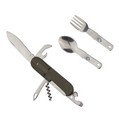 Briceag multifunctional DEPOX&reg;, Special Outdoor, otel inoxidabil, 7 functii, kaki, 16 cm, husa inclusa