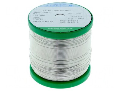 S&amp;acirc;rmă de lipit fără plumb 0,5mm 0,5kg TELECORE HF-850 foto