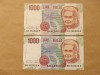 Italia Lot nr. 1 : 2 x 1000 Lire 1990 - Semnaturi diferite