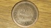 Guinea Bissau portugheza -moneda coloniala rara- 20 centavos 1933 an unic batere, Africa