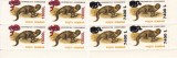 ROMANIA 2001 LP 1541 ANIMALE 1993 SUPRATIPAR BLOCURI DE 4 TIMBRE MNH