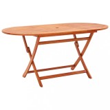 Cumpara ieftin Masă de grădină pliabilă, 160x85x74 cm, lemn masiv de eucalipt