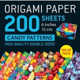 Origami Paper 200 Sheets Candy Patterns 6 (15 CM): Tuttle Origami Paper: Double Sided Origami Sheets Printed with 12 Different Designs (Instructions f