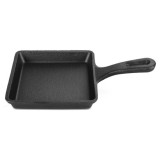 Tigaie Fonta Patrata Mini Perfect Home 14x14.5cm Negru | Tigaie Grill, Plita Fonta, Durabila, Gatit Sănătos
