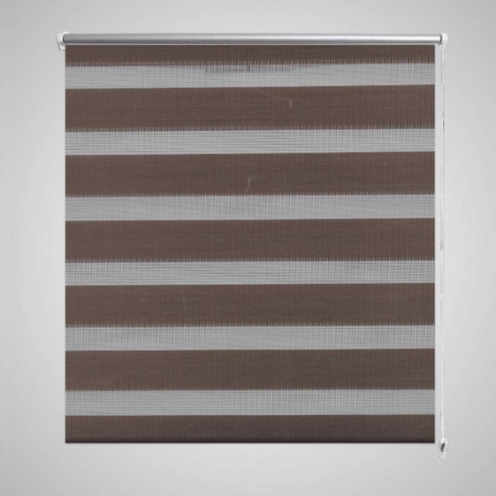 Jaluzea tip zebra, 90 x 150 cm, cafeniu