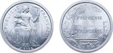 Polinezia Franceza 2 francs 1965 UNC, Australia si Oceania, Aluminiu