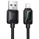 Cablu Date si Incarcare USB-A - Lightning HOCO U146, 12W, 1.2m, Negru