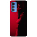 Husa compatibila cu Motorola Edge 20 Lite model Black and red vibes, Silicon, TPU, Viceversa, Transparent, Carcasa