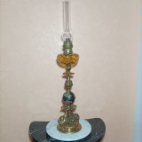 Cumpara ieftin Sculptură bronz lampa gaz petrol stil renascentist, unica, vintage