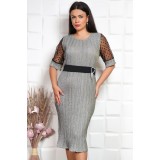 Rochie cu insertii plisat Gliter - 44Marimea